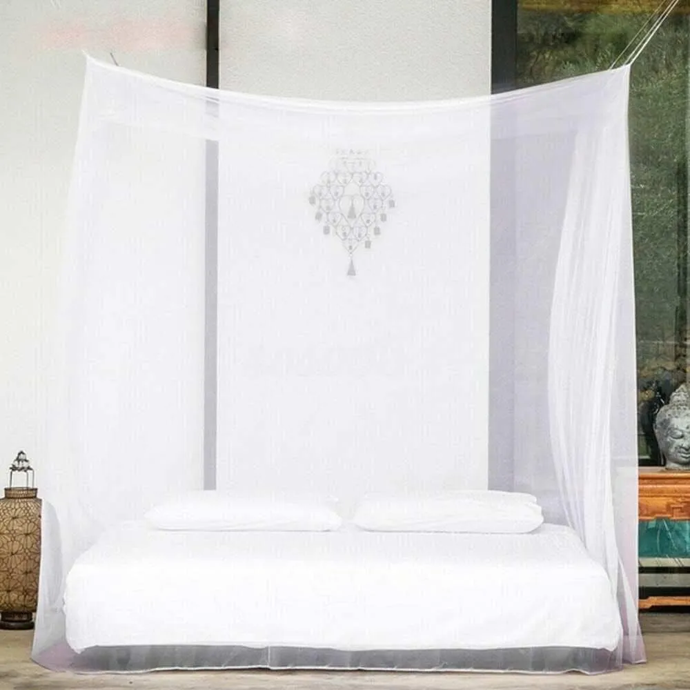 Portable Mosquito Netting Camping Mosquito Net Bed Canopy Compact and Ultra-Light for a Twin Bed,Camping and Hiking, White, Polyester-Sr-026
