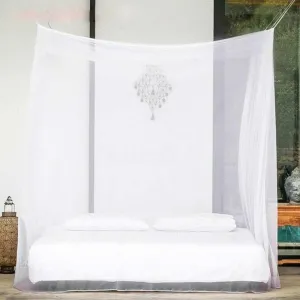 Portable Mosquito Netting Camping Mosquito Net Bed Canopy Compact and Ultra-Light for a Twin Bed,Camping and Hiking, White, Polyester-Sr-026