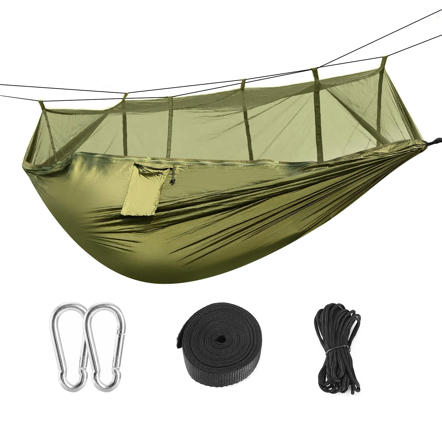 Portable Value for money Seamless Camping Hammock, Double Net With Hammock