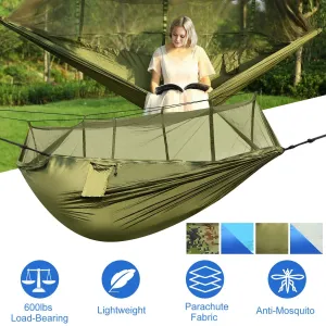 Portable Value for money Seamless Camping Hammock, Double Net With Hammock