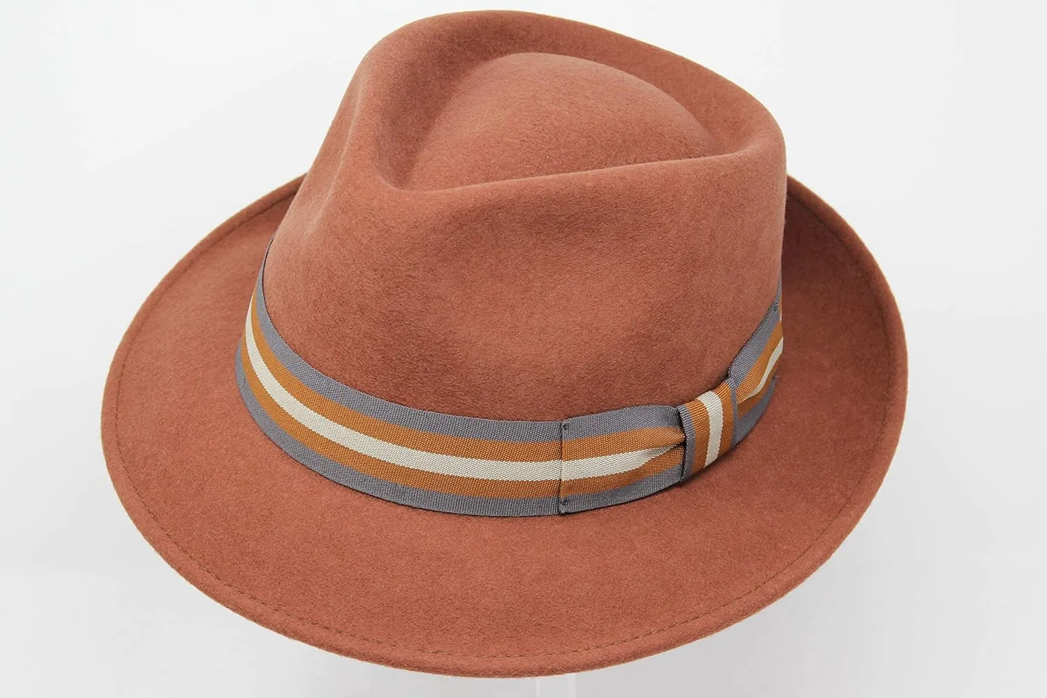 Premium Doyle - Teardrop Fedora Hat - 100% Wool Felt - Crushable for Travel - Water Resistant - Unisex