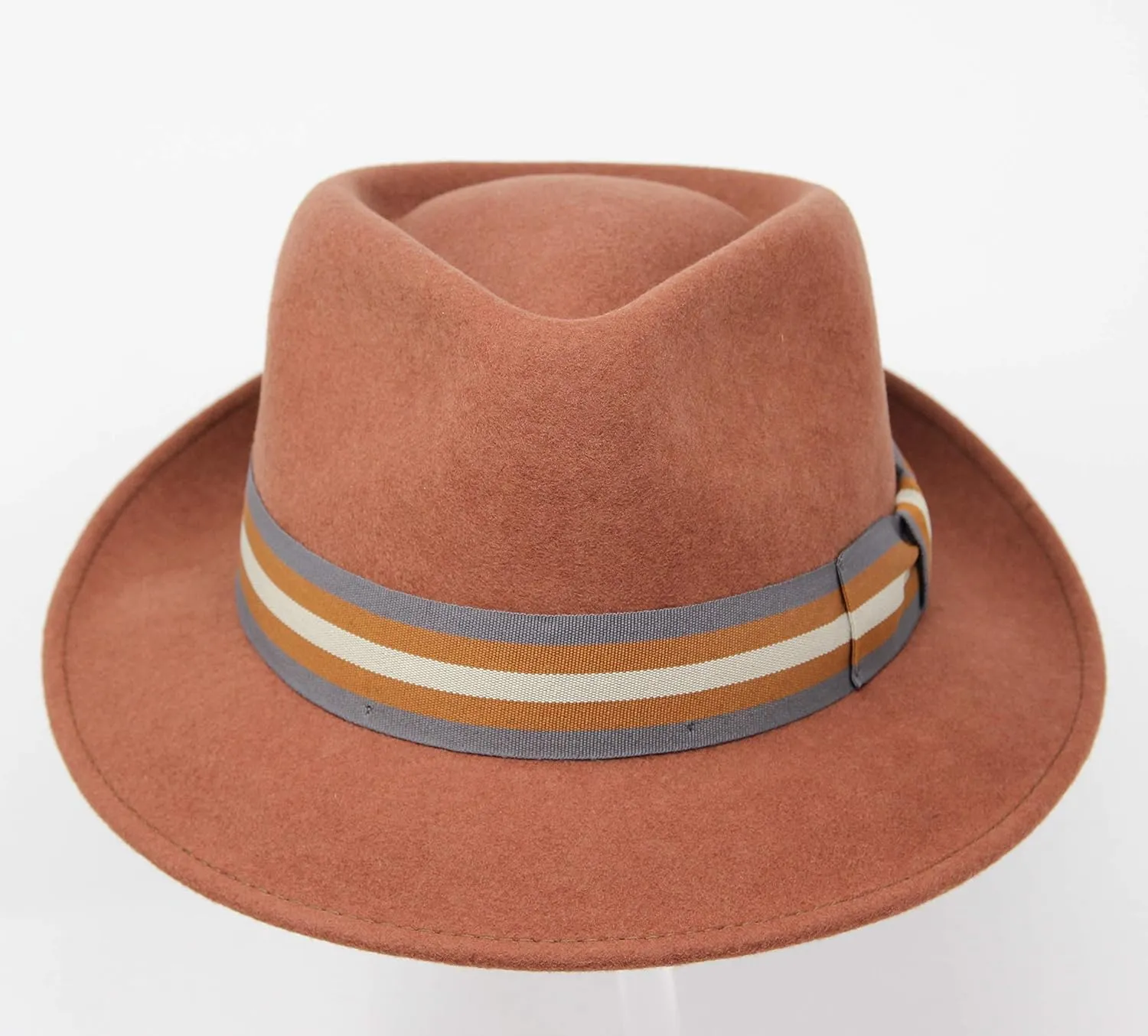 Premium Doyle - Teardrop Fedora Hat - 100% Wool Felt - Crushable for Travel - Water Resistant - Unisex