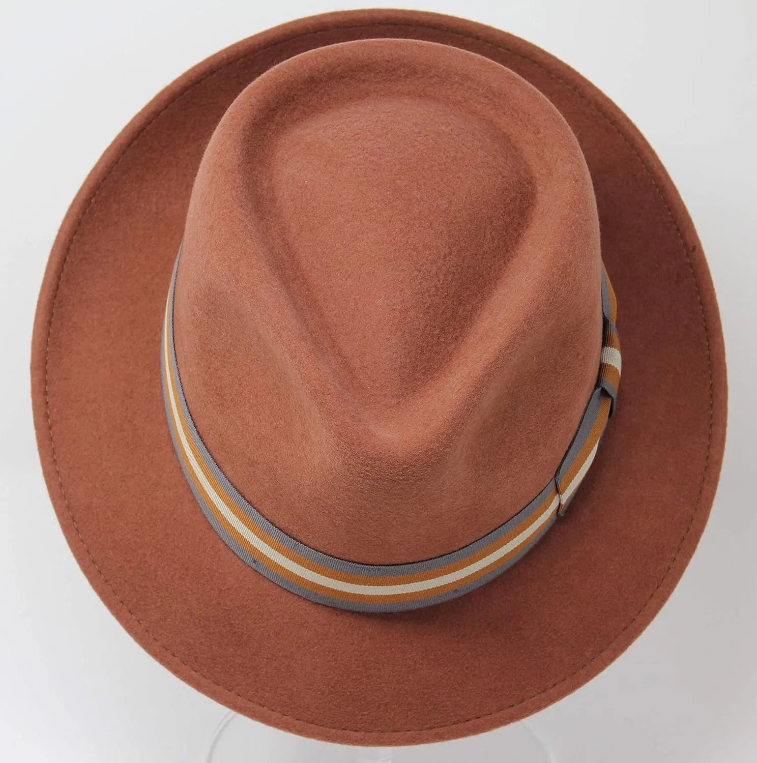 Premium Doyle - Teardrop Fedora Hat - 100% Wool Felt - Crushable for Travel - Water Resistant - Unisex