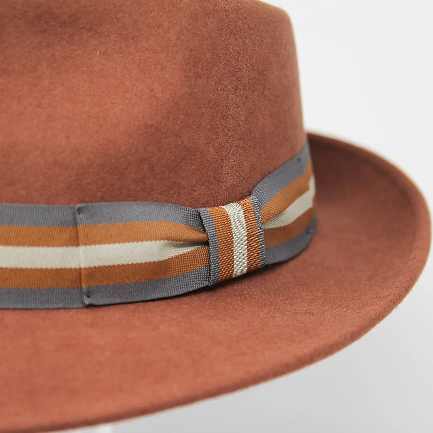 Premium Doyle - Teardrop Fedora Hat - 100% Wool Felt - Crushable for Travel - Water Resistant - Unisex