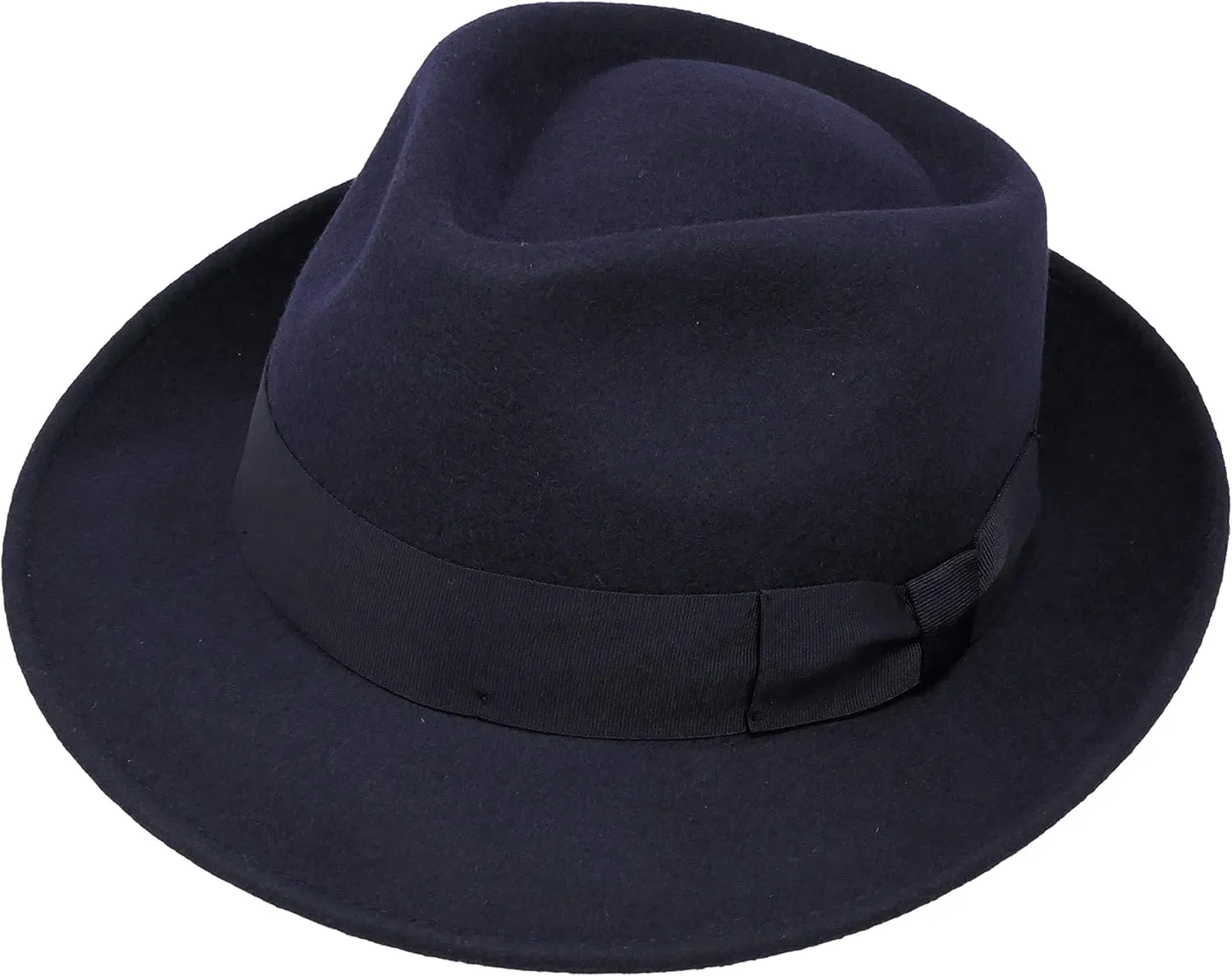 Premium Doyle - Teardrop Fedora Hat - 100% Wool Felt - Crushable for Travel - Water Resistant - Unisex