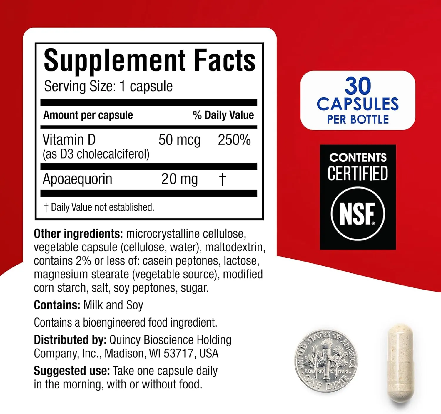 Prevagen Extra Strength 20mg, 30 Capsules |3 Pack| with Apoaequorin & Vitamin D 7-Day Pill Minder