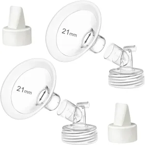 PumpMom-us 21mm Flanges Compatible with Spectra S2 Spectra S1 9 Plus Breastpumps Accessories, Replacement Breast Shield for Spectra Pump Parts and Spectra Flange