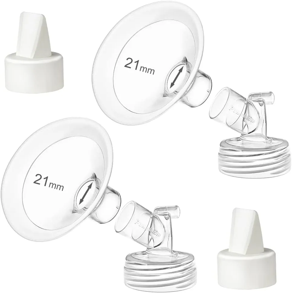 PumpMom-us 21mm Flanges Compatible with Spectra S2 Spectra S1 9 Plus Breastpumps Accessories, Replacement Breast Shield for Spectra Pump Parts and Spectra Flange