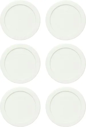 Pyrex 7200-PC White Round Plastic Food Storage Lid - 6 Pack Made in the USA