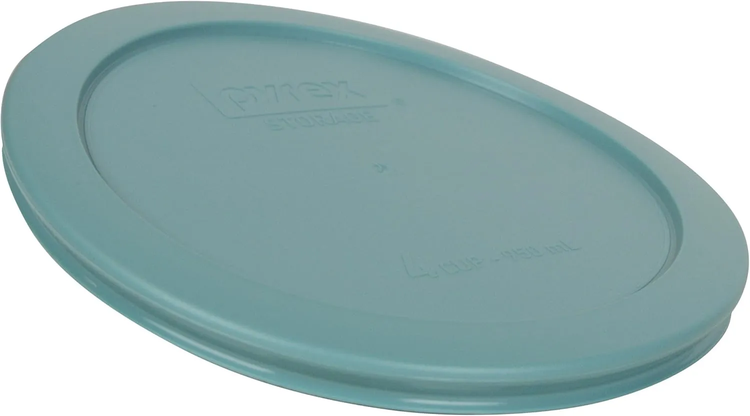 Pyrex 7201-PC Turquoise Round 4 Cup Plastic Storage Lid, Made in USA - 4 Pack