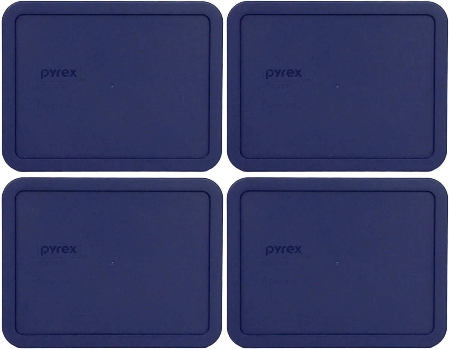 Pyrex 7211-PC 6-Cup Blue Plastic Food Storage Lid, Made in USA - 4 Pack