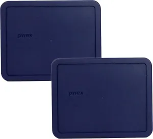 Pyrex 7212-PC 1104628 11 Cup Blue Lid - 2 Pack Made in the USA