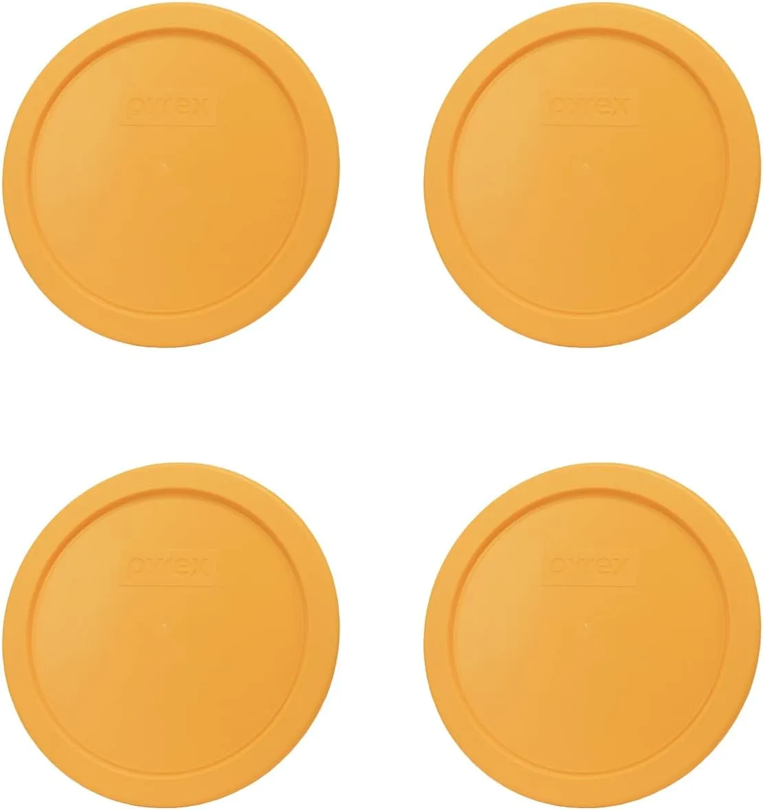 Pyrex 7401-PC 3 Cup Lemon Drop Yellow Lid (4-Pack) - Made in the USA