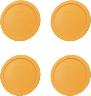 Pyrex 7401-PC 3 Cup Lemon Drop Yellow Lid (4-Pack) - Made in the USA