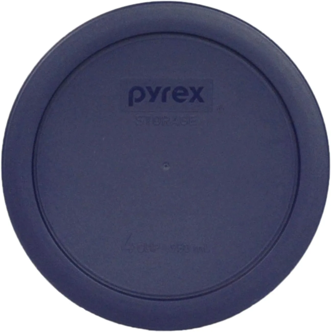 Pyrex Bundle - 4 Items: 7201-PC 4-Cup Blue Round Plastic Lids - Original Genuine Pyrex - Made In The USA