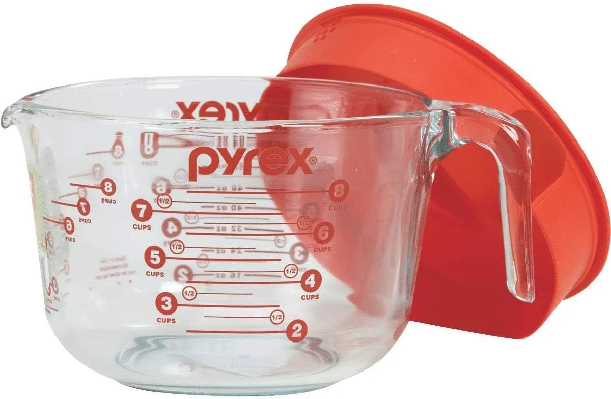 Pyrex Glass Measuring Cup Set (8-Cup, Microwave and Oven Safe )