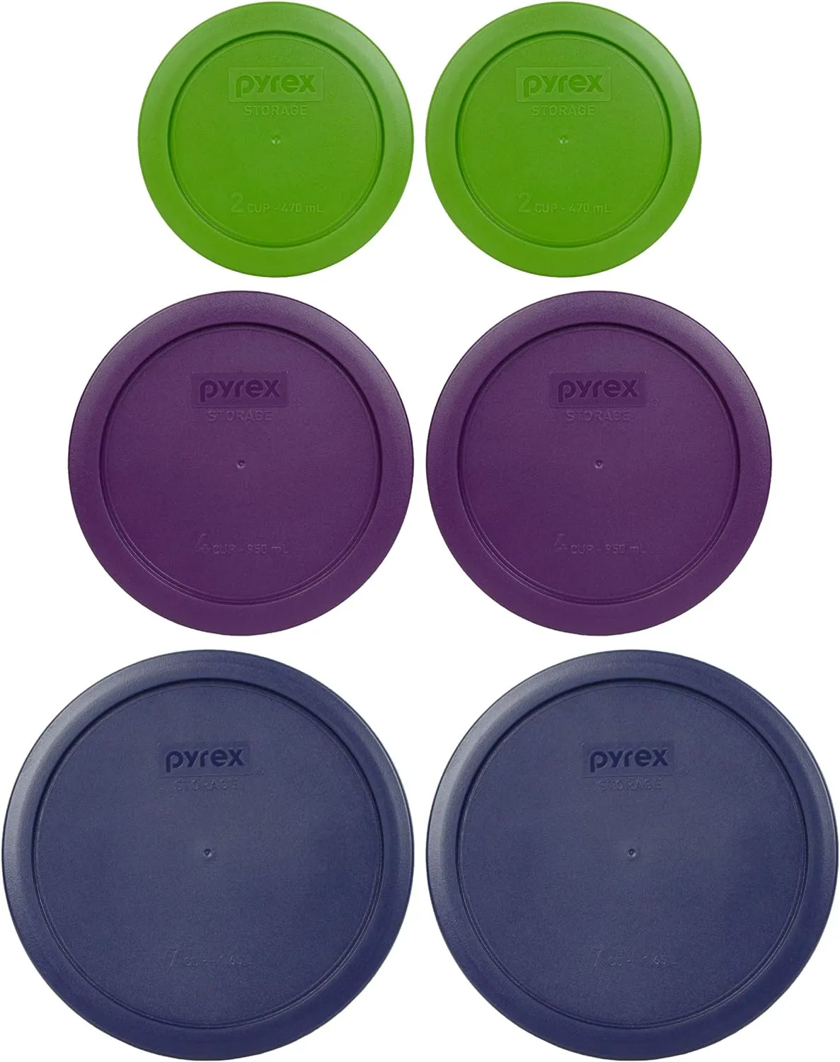 Pyrex Simply Store Replacement Lids for 6 Piece Storage Set - Lids only