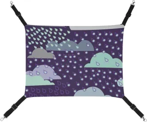 Rain Day Cat Hanging Hammock Soft Breathable Pet Cage Dog Hammock with Adjustable Straps and Metal Hooks