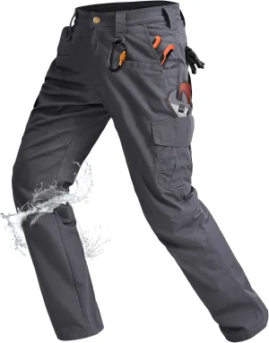 Rapoo Ripstop Water Resistant Cargo Tactical Pants for Men EDC Hiking Work Military Army Pants with 9 Pockets