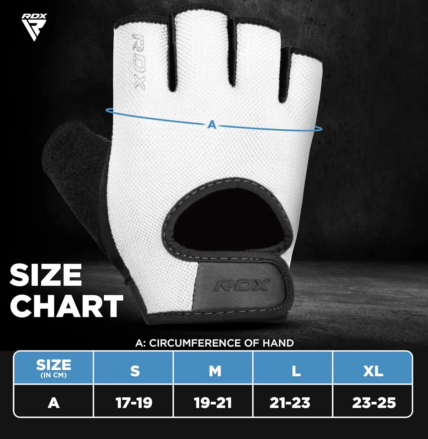 RDX Weight Lifting Gloves Gym Fitness Workout, Anti Slip Palm Protection Half Finger Exercise Glove for Powerlifting Deadlifting Bodybuilding Calisthenics Cycling Rowing Climbing Training, Men Women