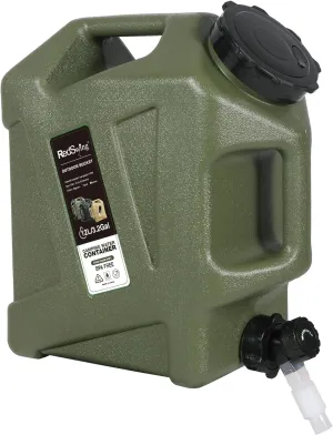 RedSwing 3.2 Gallon Water Container, Portable Water Storage Carrier Tank with Spigot for Camping Outdoor Hiking Travel, BPA Free, Green