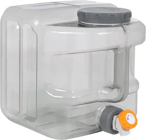 RedSwing 4 Gallon BPA Free Water Container, Portable Water Storage Tank with Spigot for Outdoor Camping Travel Hiking, PC Food Grade Thickened Bucket, Grey 15L