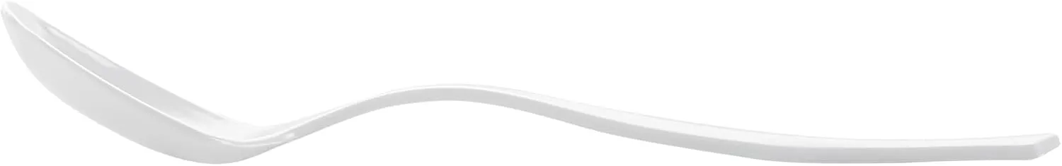 Restaurantware-Cater Tek 8 Inch Serving Spoons, 100 Disposable Spoons For Catering - Ergonomic Handle, Heavy-Duty, White Plastic Food Spoons, Elegant, For Weddings, Buffets, Or Catering Events