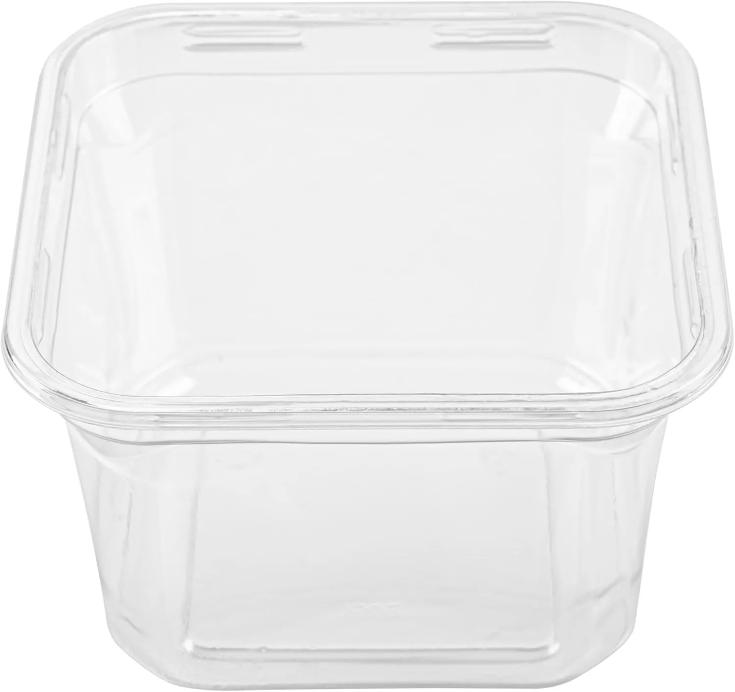 Restaurantware-Thermo Tek 16 Ounce Snack Containers, 100 Count Durable, Heavy-Duty, Clear Plastic Square Snack Deli Containers For Cafes, Restaurants, Bakeries, Dessert Shops and Household Use