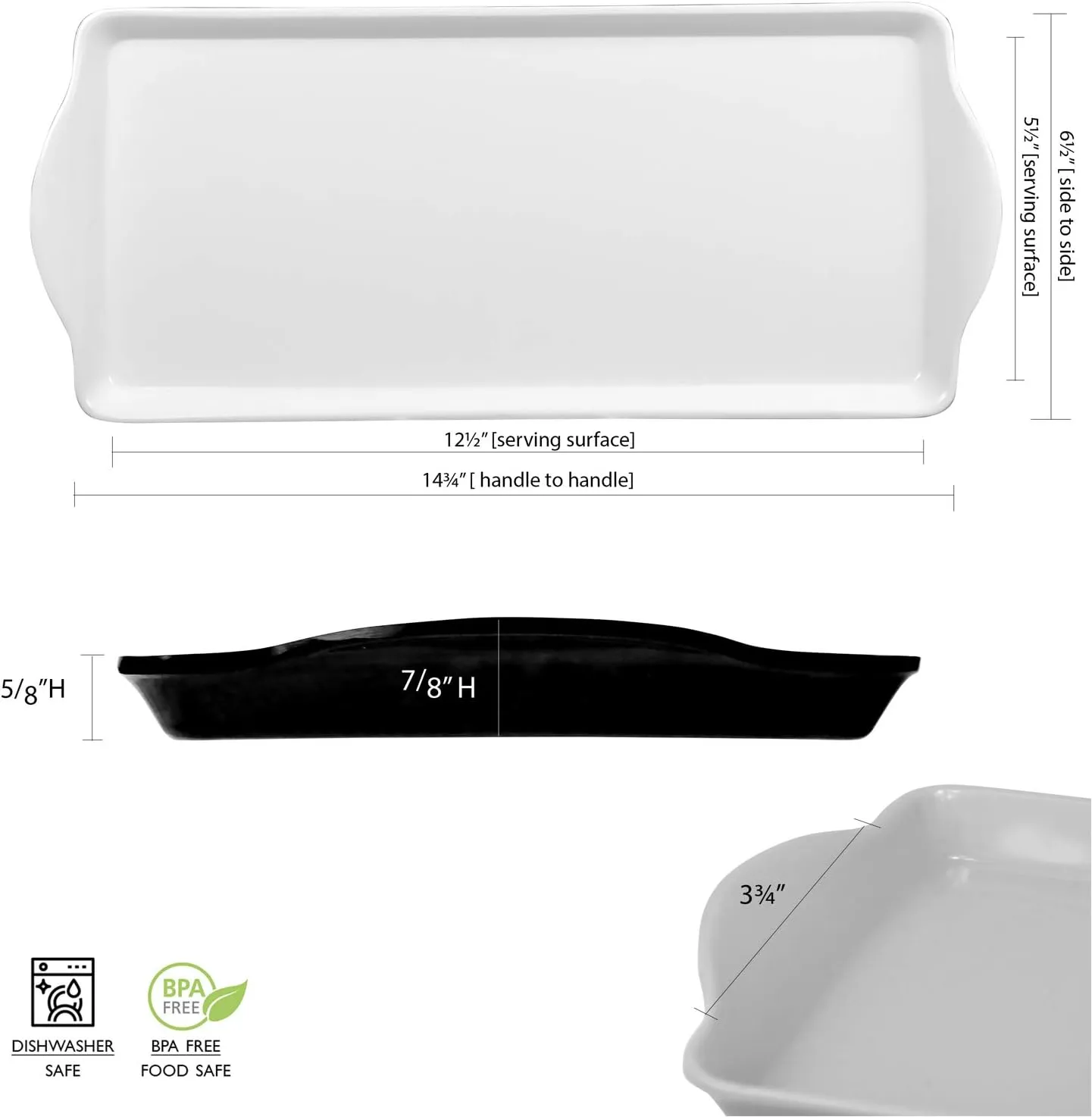 Reston Lloyd Corelle Coordinates Melamine Serving, Abundance Tidbit Tray