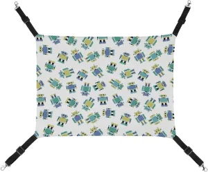 Robots Hanging Cat Bed Soft Breathable Pet Hammock for Cage Pet Sleeper for Kitten Ferret Puppy Rabbit
