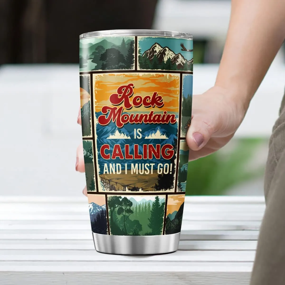 Rock Climbing 20 Oz Tumblers Double Walled Insulated With Lid Climb Lovers Coffee Mug For Climber Men Him Dad Papa On Birthday Drinking Cup Stainless Steel Travel Mugs