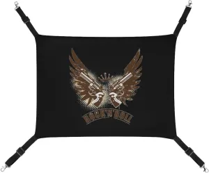 Rock N Roll Gun Hanging Cat Bed Soft Breathable Pet Hammock for Cage Pet Sleeper for Kitten Ferret Puppy Rabbit
