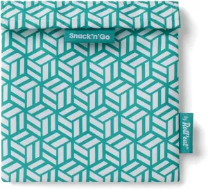ROLL'EAT ® Snack'n'Go Tiles | Reusable Snack Bag | Kids Snacks Container | Eco Friendly Food Bag | Reusable Bag for Snack Storage | Green Color