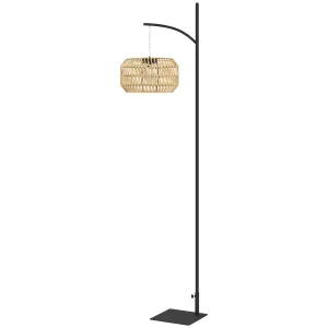 Rootz Rattan Solar Lamp - Outdoor Solar Light - Garden Lantern - Automatic On/Off - 44cm x 32cm x 178cm