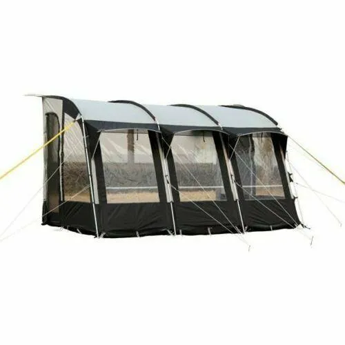 Royal Wessex 390 Lightweight Caravan Porch Awning With Alloy Rear Uprights Black