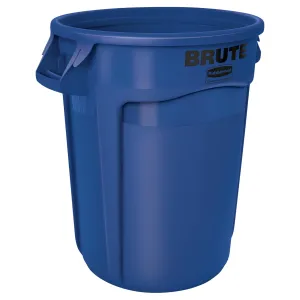 Rubbermaid Commercial Products BRUTE 32G Blue Vented Trash Container, for Landscapers/Construction Sites/Restaurants/Back of House/Offices/Warehouses/Commercial Environments