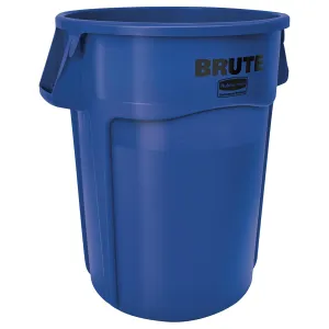 Rubbermaid Commercial Products BRUTE Heavy-Duty Round Trash/Garbage Container, 44-Gallon, Blue, for Landscapers/Construction Sites/Restaurants/Back of House/Offices/Warehouses/Commercial Environments
