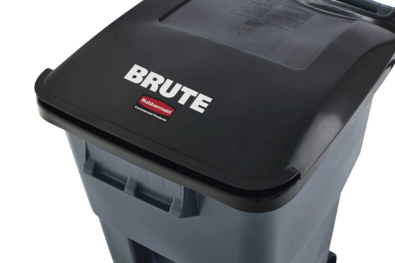 Rubbermaid Commercial Products BRUTE Rollout Heavy-Duty Wheeled Trash/Garbage Can, 32-Gallon, Blue, for Restaurants/Hospitals/Offices/Warehouses/Garage, Pack of 2