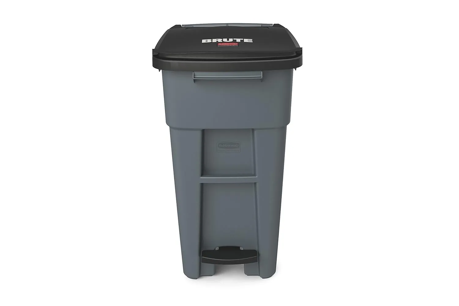 Rubbermaid Commercial Products Brute Step-On Rollout Trash/Garbage Can/Bin with Wheels 32 GAL Gray for Restaurants/Hospitals/Back of House/Warehouses/Home