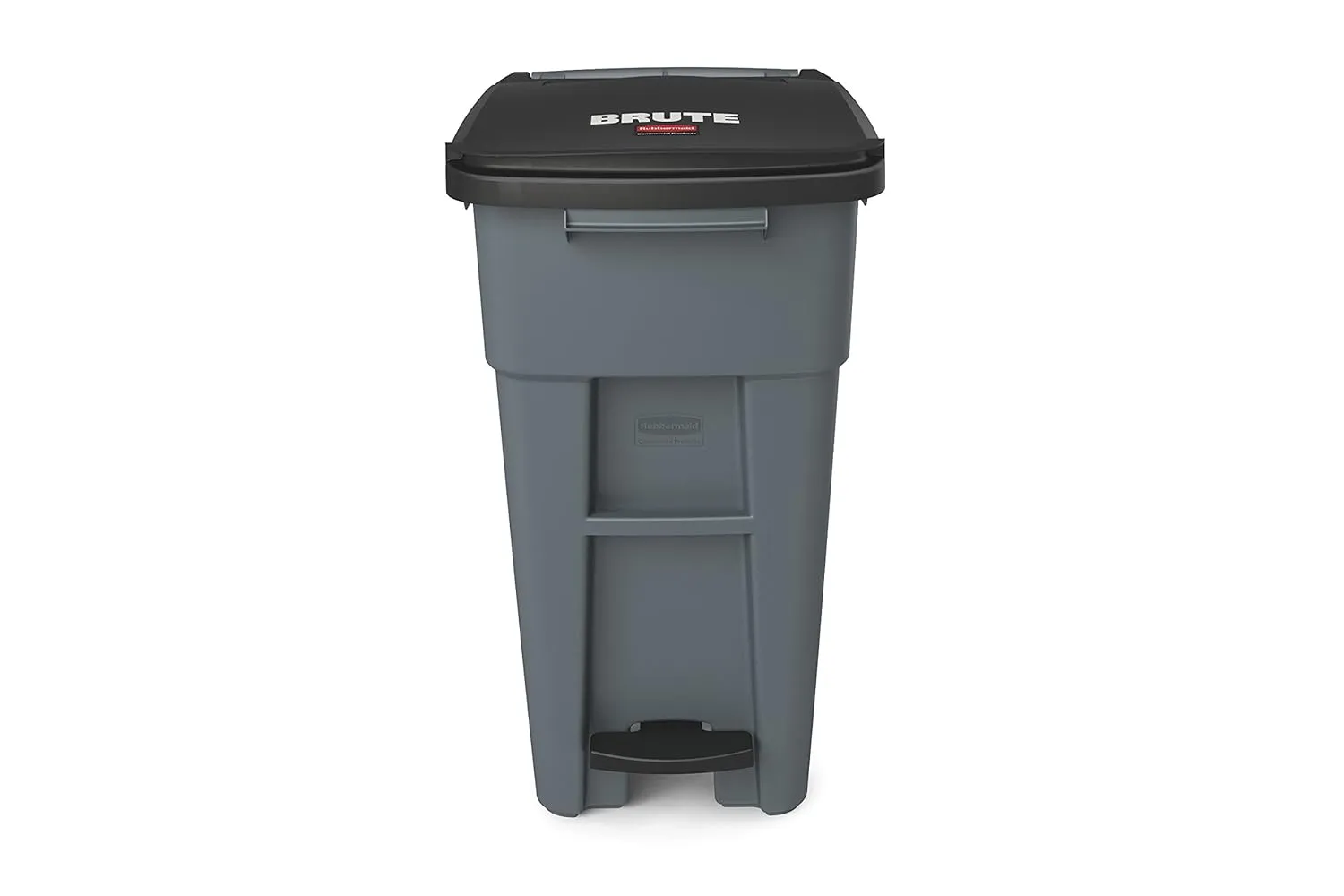 Rubbermaid Commercial Products Brute Step-On Rollout Trash/Garbage Can/Bin with Wheels 32 GAL Gray for Restaurants/Hospitals/Back of House/Warehouses/Home