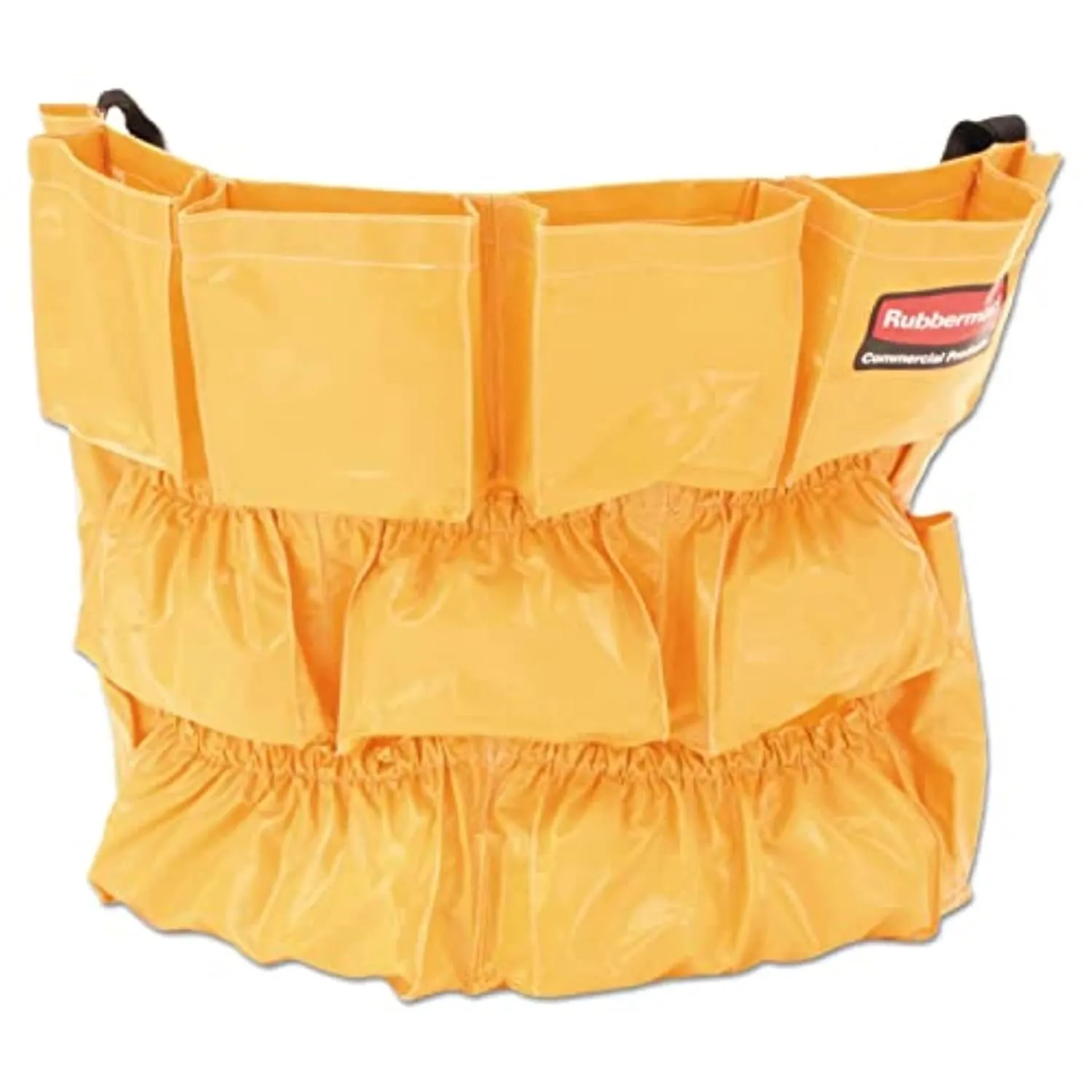 Rubbermaid Commercial Products Supply Organizing Caddy for Brute Trash Cans, Yellow, Tool Organizer Storage for Spray Bottles/Paper Towels/Gloves/Scrub Brush, 1 Count