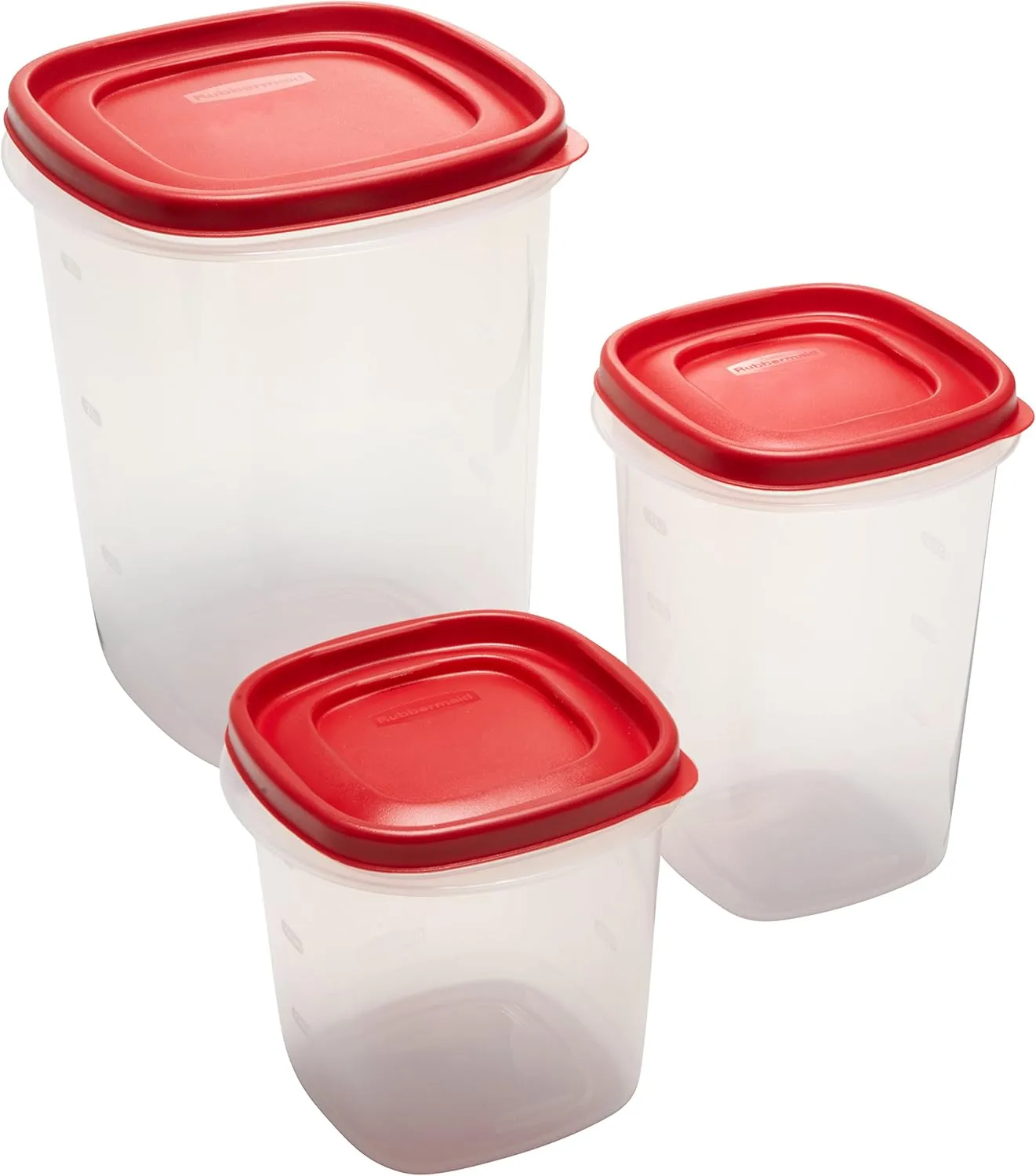 Rubbermaid Easy Find Lids Food Storage Containers, Racer Red, 6-Piece Set