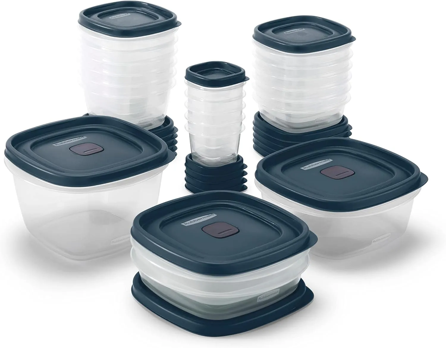 Rubbermaid EasyFindLids Food Storage Containers in Special-Edition Insignia Blue, 42 Piece