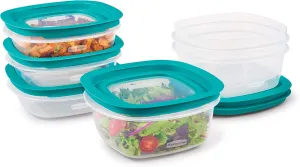 Rubbermaid EasyFindLids with Press & Lock Leak Proof Lids Food Storage Set, Meal Prep Containers, 12 Piece