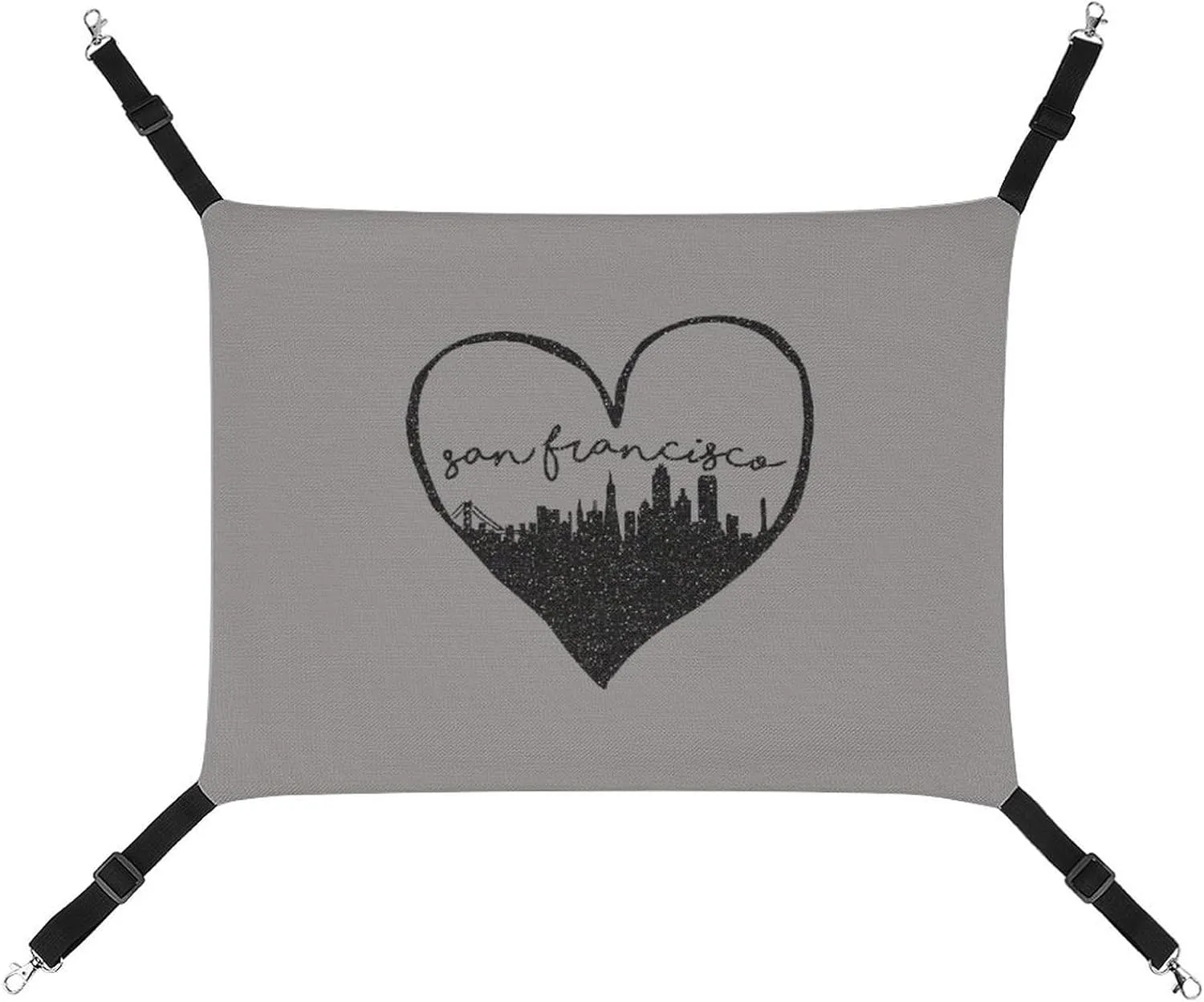 San Francisco California City Love Hanging Cat Bed Soft Breathable Pet Hammock for Cage Pet Sleeper for Kitten Ferret Puppy Rabbit, style, 20240327
