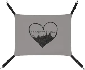 San Francisco California City Love Hanging Cat Bed Soft Breathable Pet Hammock for Cage Pet Sleeper for Kitten Ferret Puppy Rabbit, style, 20240327