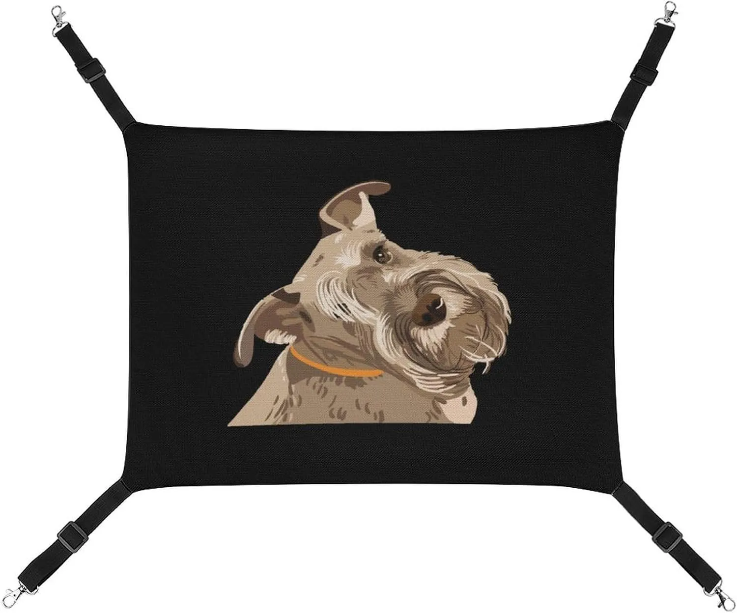 Schnauzer Dog Hanging Cat Bed Soft Breathable Pet Hammock for Cage Pet Sleeper for Kitten Ferret Puppy Rabbit
