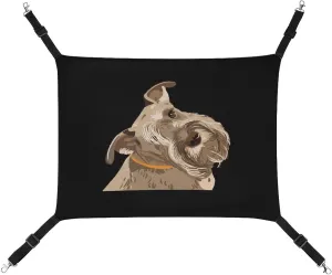 Schnauzer Dog Hanging Cat Bed Soft Breathable Pet Hammock for Cage Pet Sleeper for Kitten Ferret Puppy Rabbit