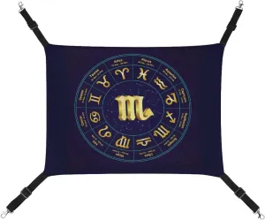 Scorpio in Circle Hanging Cat Bed Soft Breathable Pet Hammock for Cage Pet Sleeper for Kitten Ferret Puppy Rabbit