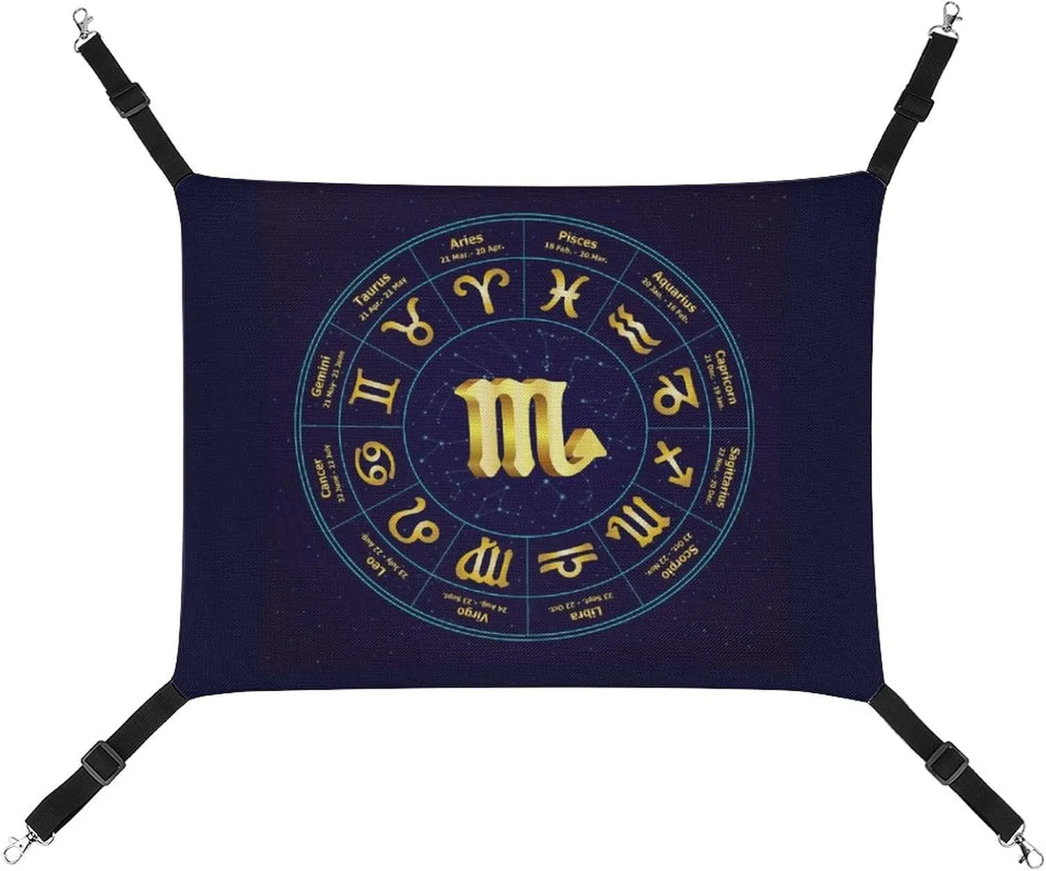 Scorpio in Circle Hanging Cat Bed Soft Breathable Pet Hammock for Cage Pet Sleeper for Kitten Ferret Puppy Rabbit